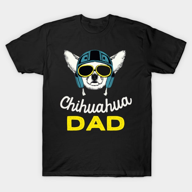 Chihuahua Dad Vintage Dog Owner Retro Dog Father T-Shirt by BetterManufaktur